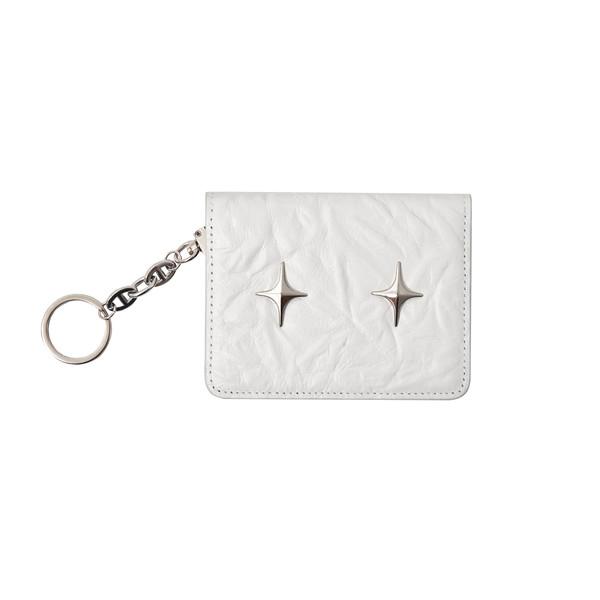 Sparkle star card wallet White