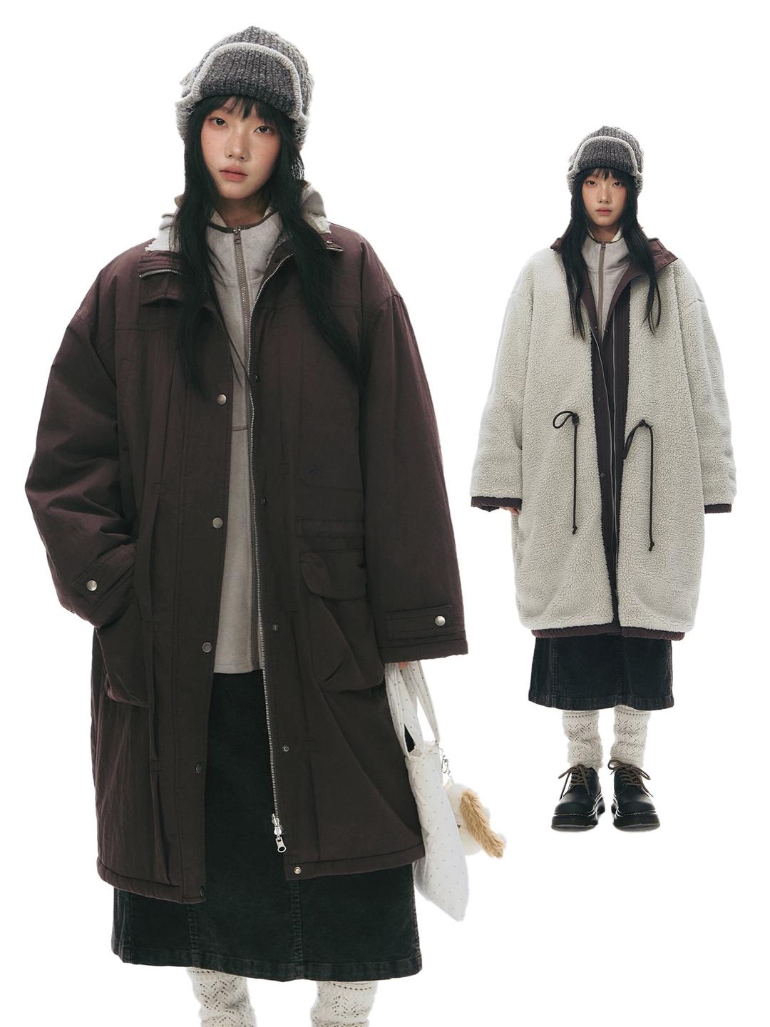 TAKEANAP Reversible Faux Shearling Parka