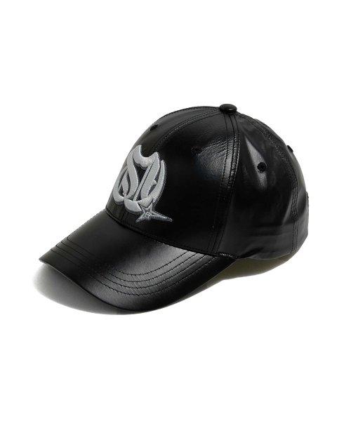 Metalic 3D Monogram Ball Cap Metalic Black