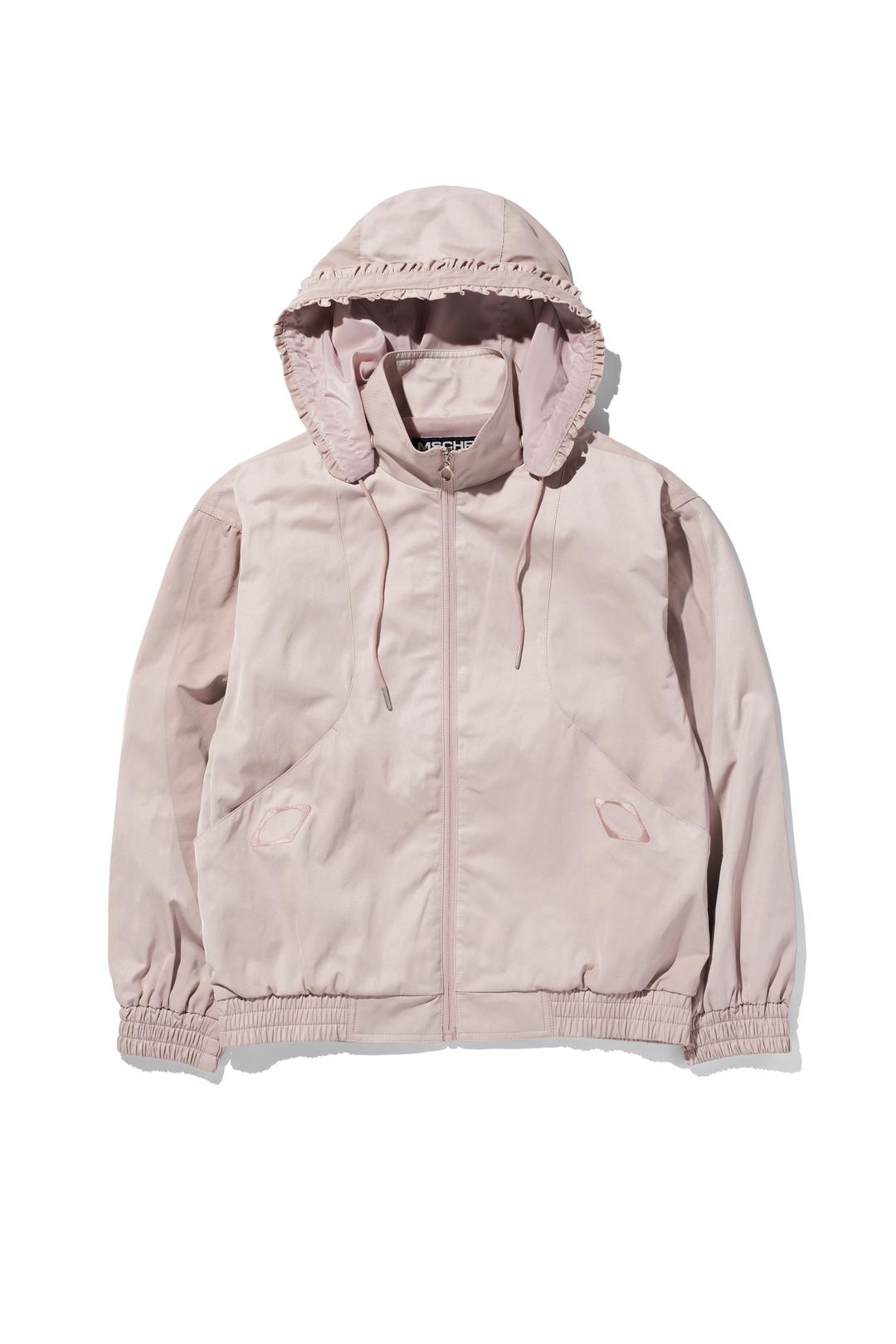 BONNET HOODIE JACKET_PINK BEIGE