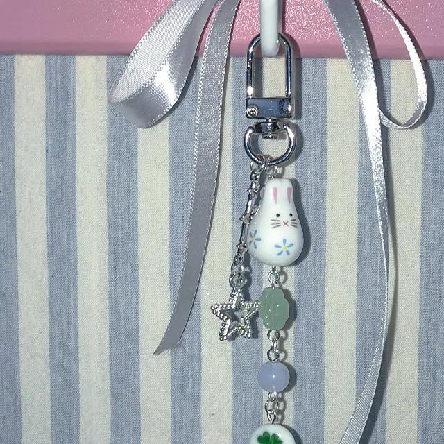 [lucky bunny (ver.2)] 귀여운 네잎클로버 토끼 행운 키링