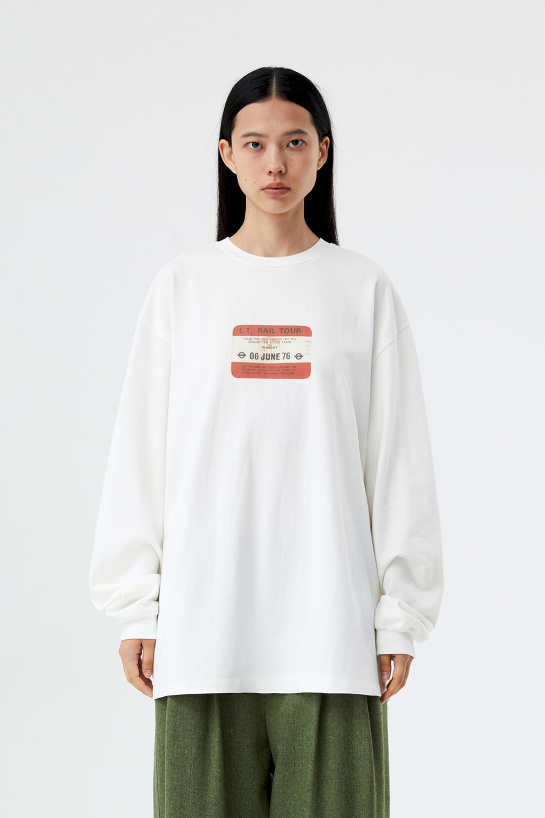 Ticket long sleeve T-shirt_Ivory