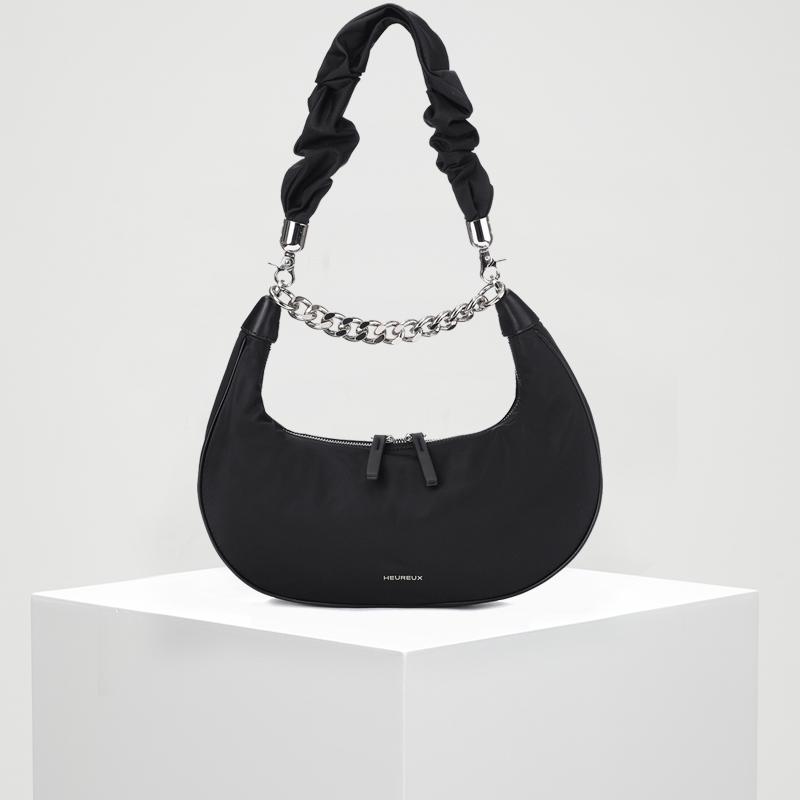 [최실장PICK!] 스크런치(Scrunchie) 리사이클 나일론 호보백 Black