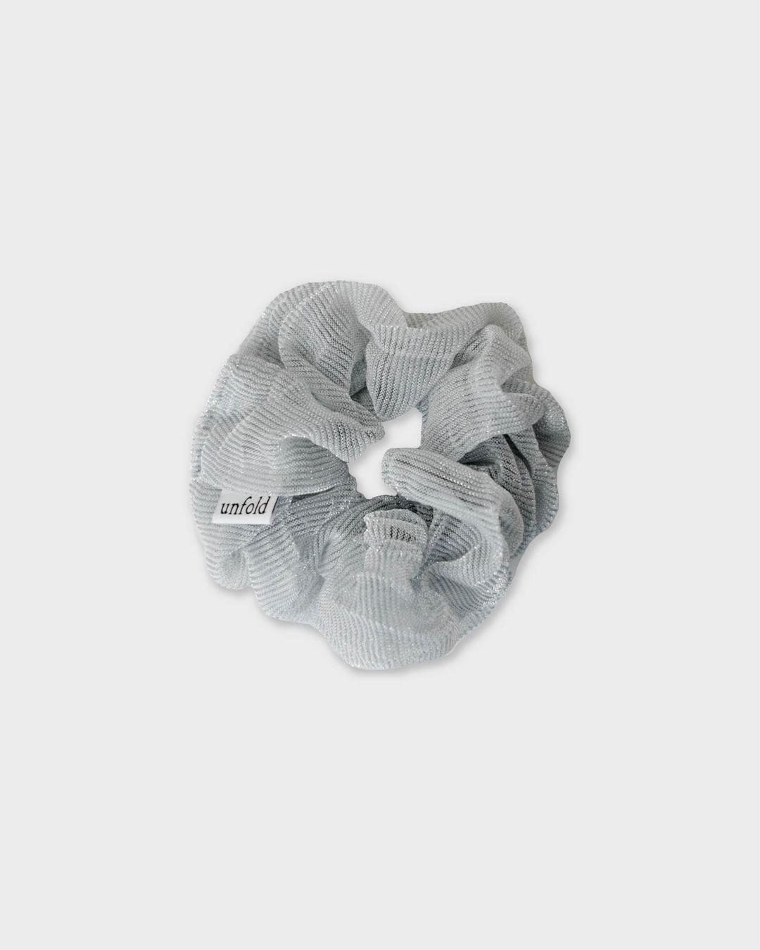 Silver scrunchie
