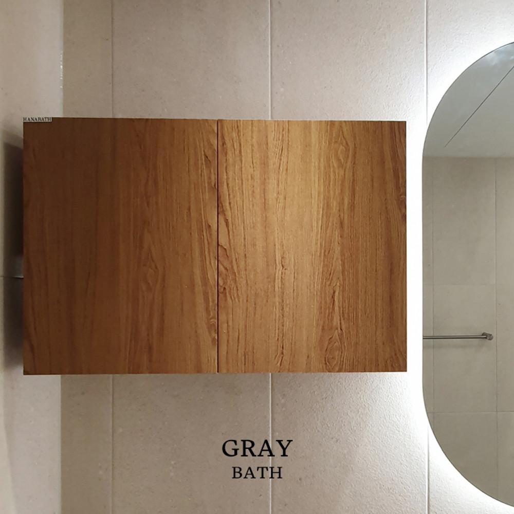 욕실장 화장실 수납장 여닫이 상부장 월넛