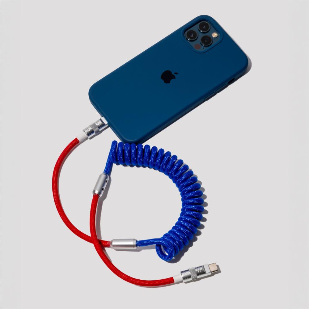 컬러 투톤 스프링 항공 코일 케이블 아이폰 갤럭시 고속 충전선