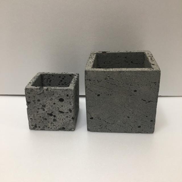 현무암화분) 화산석화분)사각화분 (가로 7cm-7cm 높이7cm )-수초포트/다육/선인장