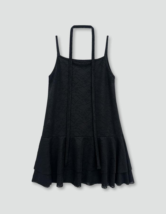 Lace tie one-piece
