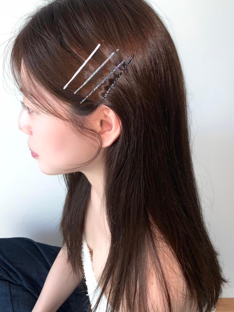 (어센틱/ 3type) ﻿glitter bobby pin 글리터실핀