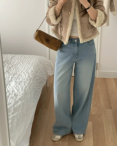 [mellmoden]헤이그 기모 와이드 데님(1color)