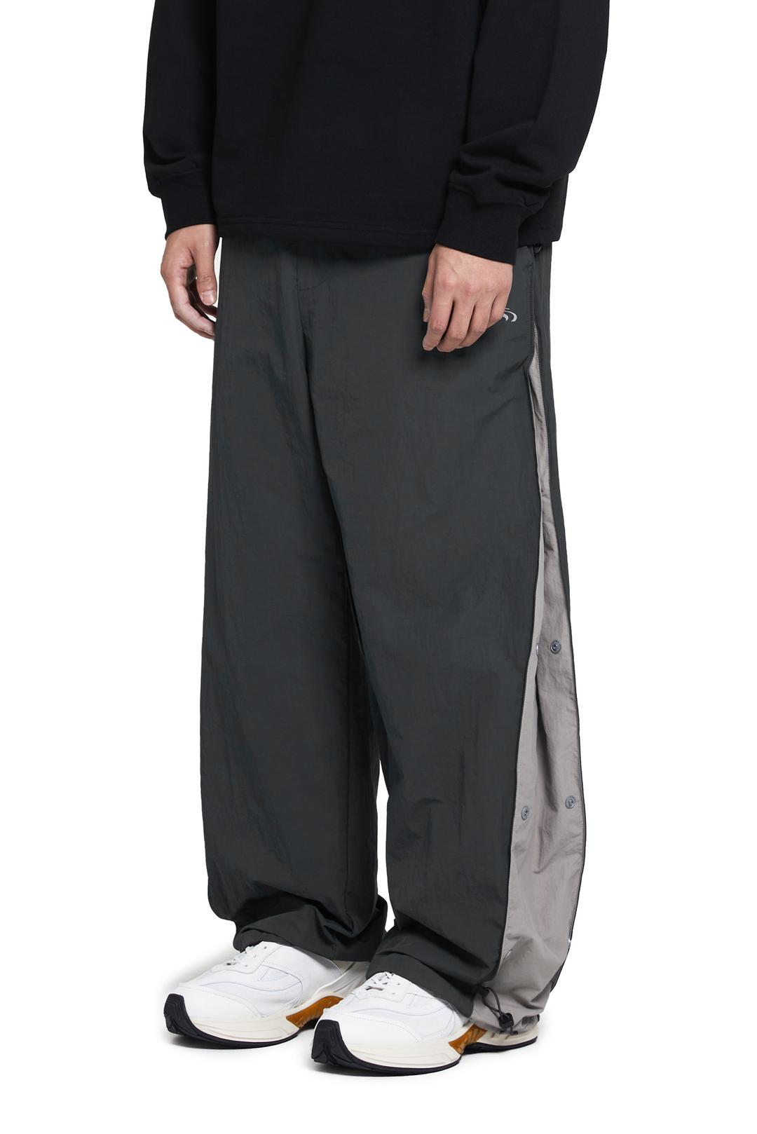 SIDE SNAP BALLOON PANTS - GRAY