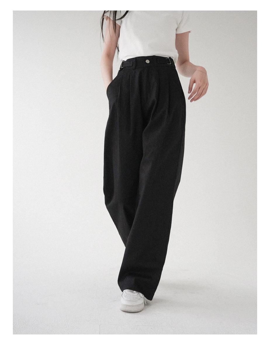 스테이 사이드 플랩 팬츠 [블랙]