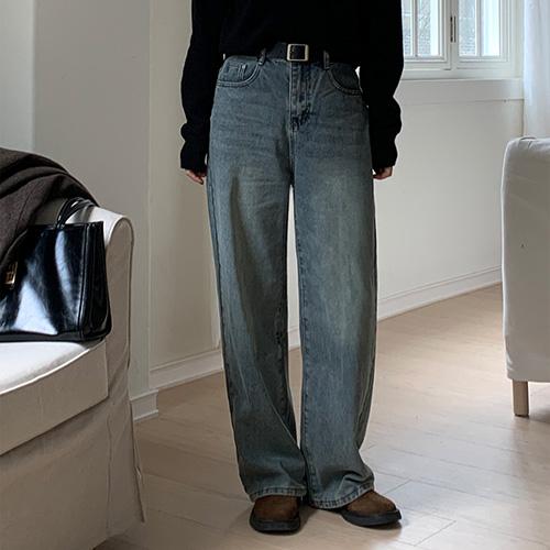 디어먼트 [🔥시즌오프15%][겨울바지/기모바지/청바지] 리멤버 윈터 기모 세미와이드 데님 팬츠 (숏/미들/롱)