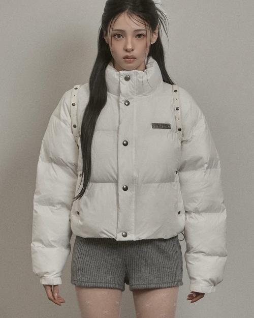 Stud Padded Jacket (white)