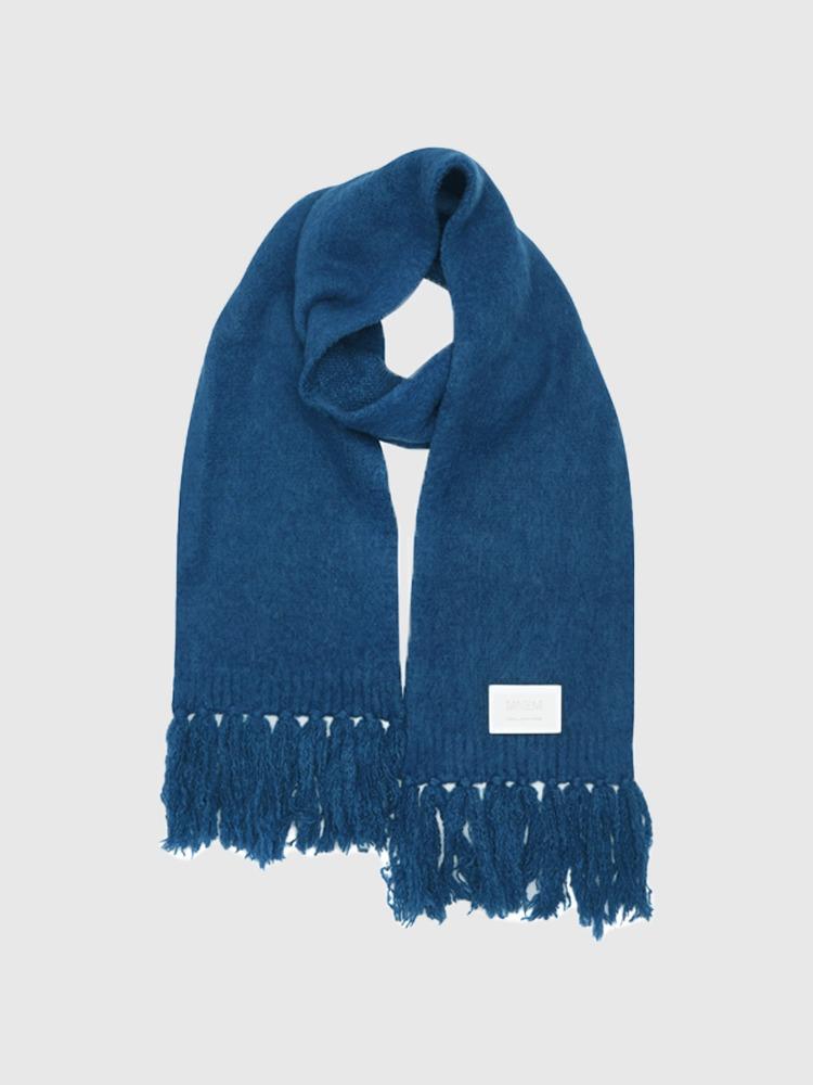 [mnem] fringe muffler (blue)
