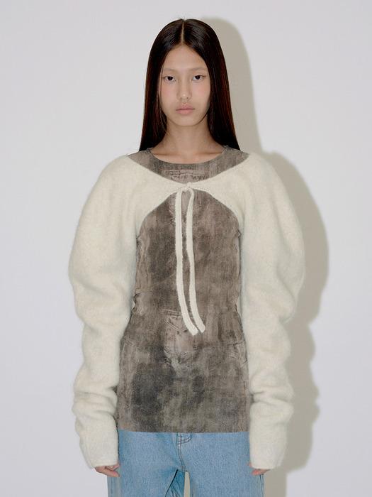 ALPACA BOLERO KNIT (ivory)
