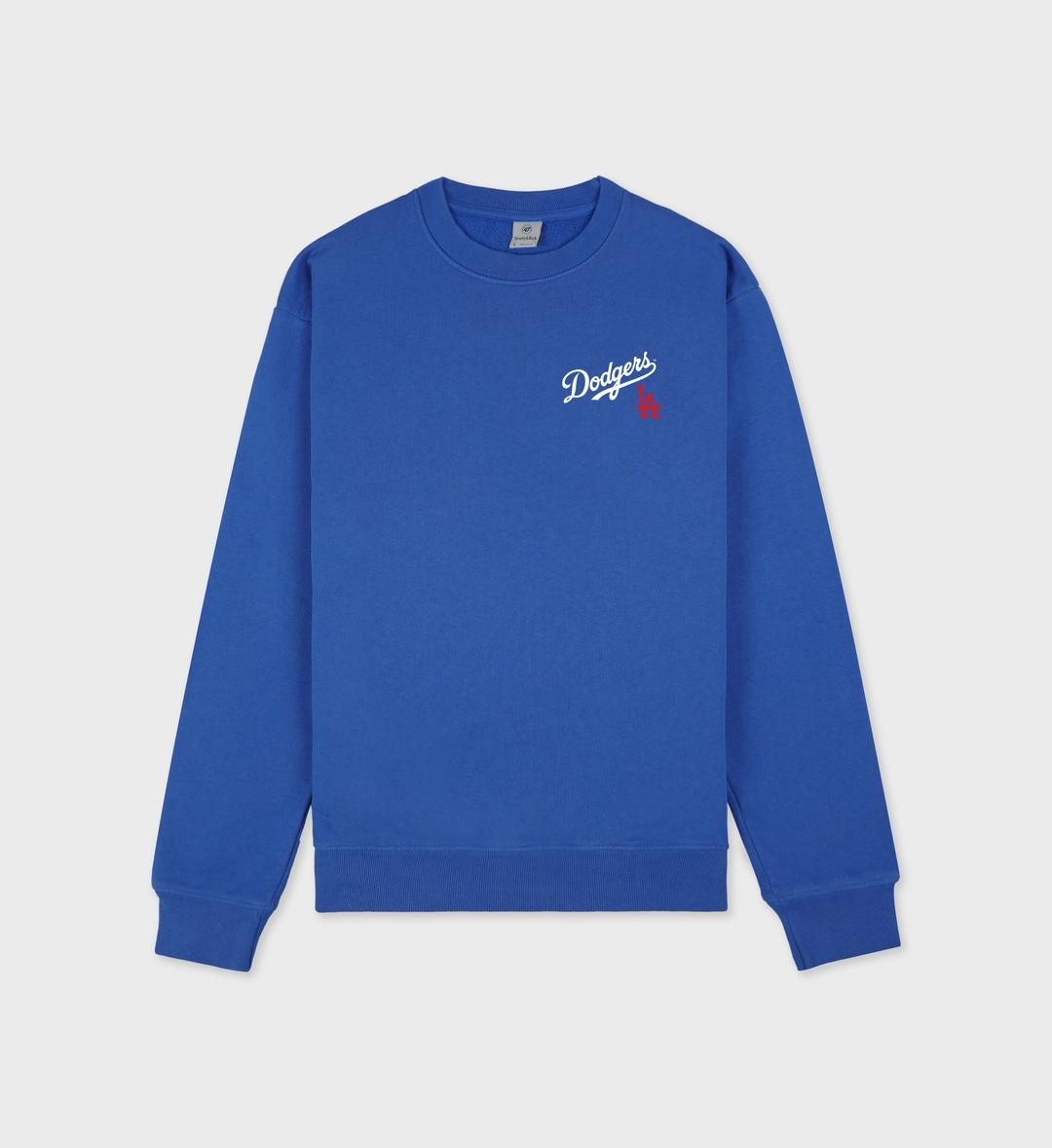 Dodgers Serif Crewneck - Team Blue/White - Team Blue / Small