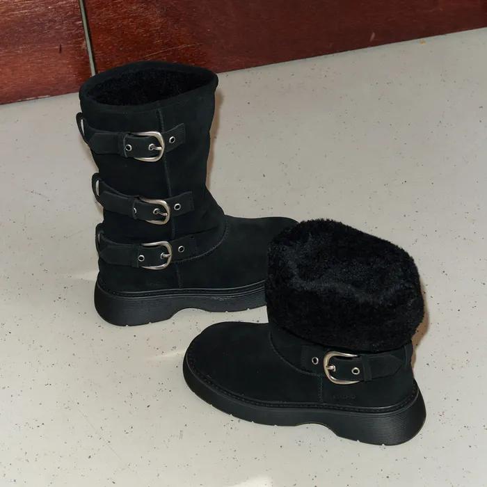 Fortrel fur boots / BLACK
