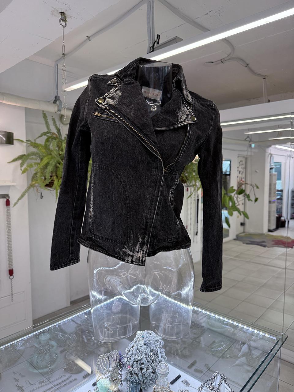 back denim rider jacket