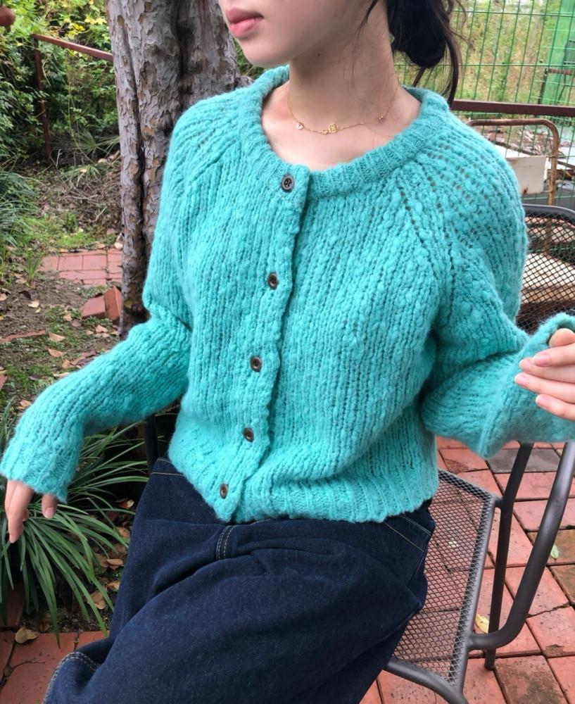 뽀글 부클 가디건(2color)