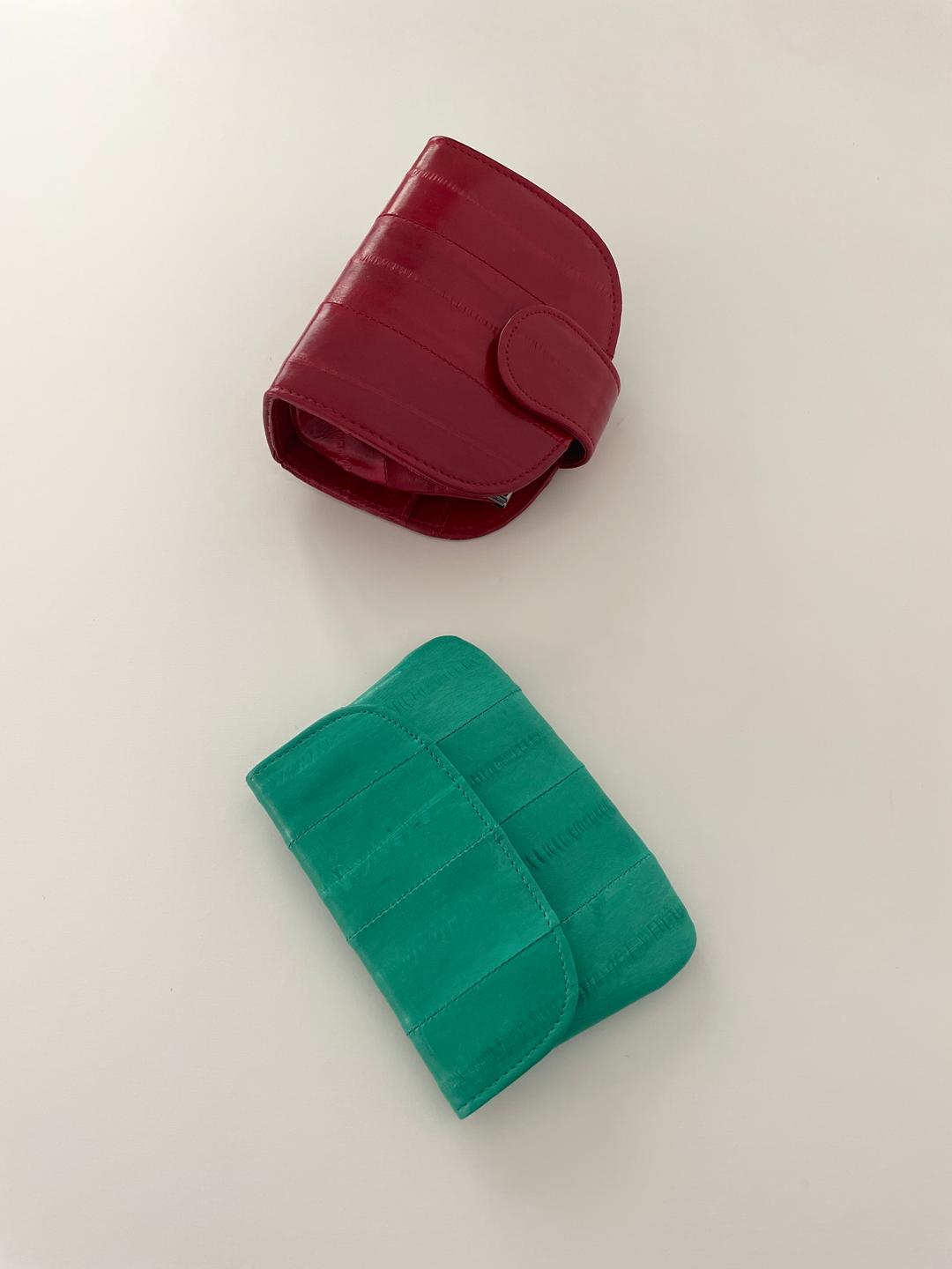 croissant mini wallet (blue green)