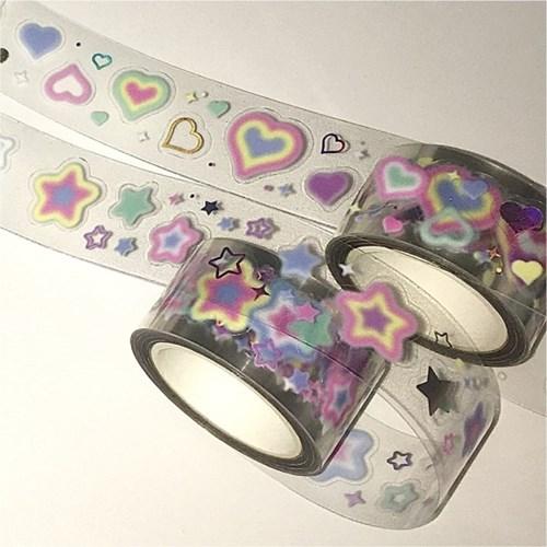 수앙스튜디오 별 하트 키스컷 마스킹 테이프