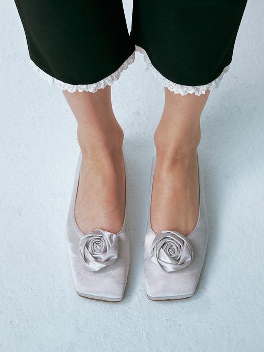 FLOWER SQUARE FLAT / SILVER