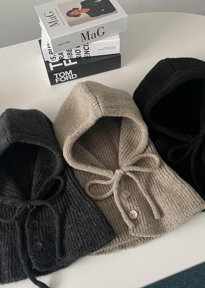 [어뮤즈링] 3color 와이드 바라클라바 기본 데일리 털 모자 비니 겨울모자