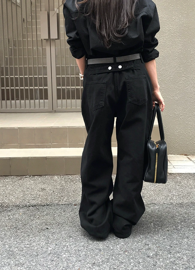 [디테일] Back tap wide pants (4color)
