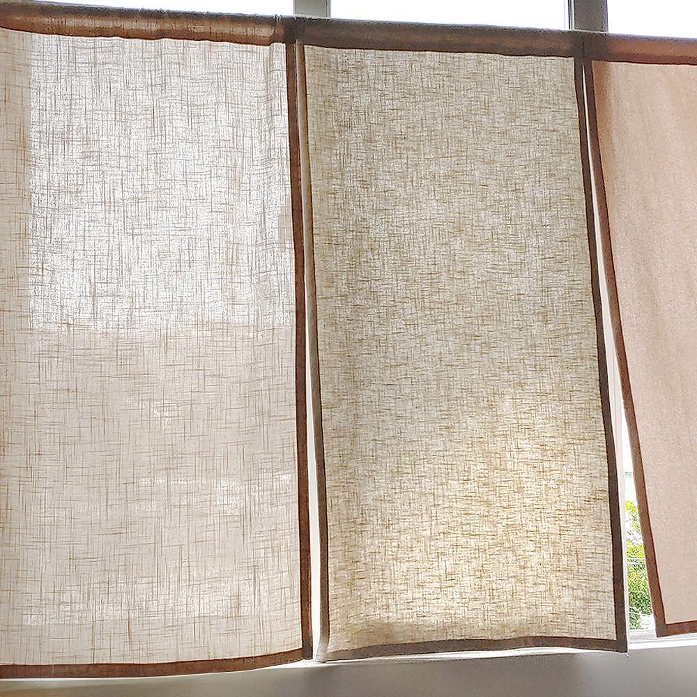 주문제작 린넨코튼 가리개 가림막커튼 벨크로 주방 책장 창문 화이트 봉집형 기성130x30