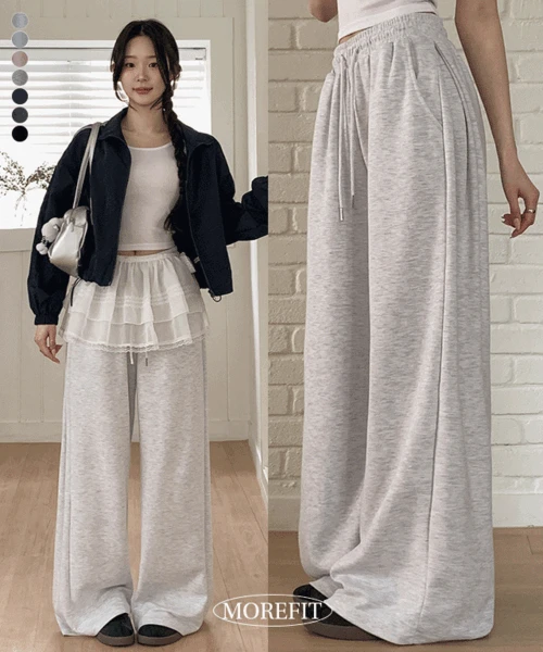 [숏,롱/사이즈선택!] 위퍼 사이드 핀턱 와이드핏 트레이닝 롱 팬츠 7colors