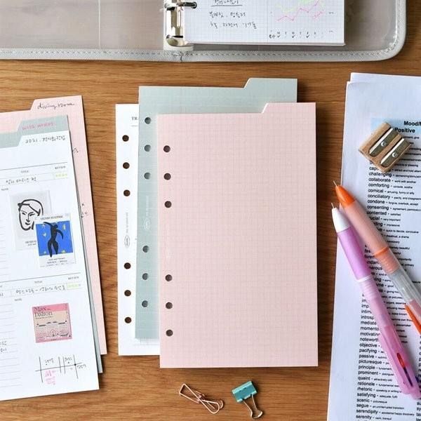 A6 6공 양면 인덱스 패드 (24종)