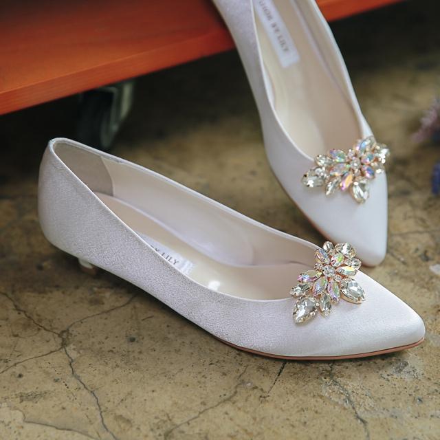 [이달의슈즈] 로닌 웨딩슈즈 3cm 백아이보리 SBL0014W