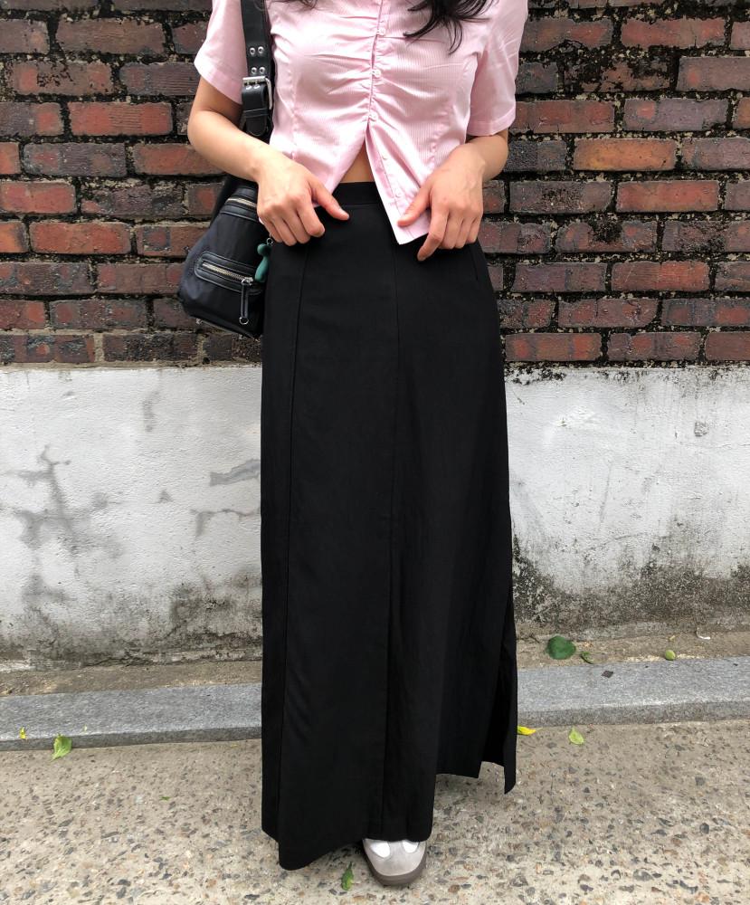 소프트 레이온 롱 스커트(3color)