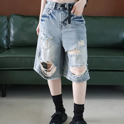 케슈 데님 버뮤다 팬츠