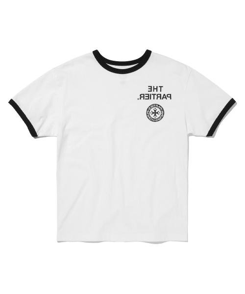 The Partier Ringer Tee (WHITE)
