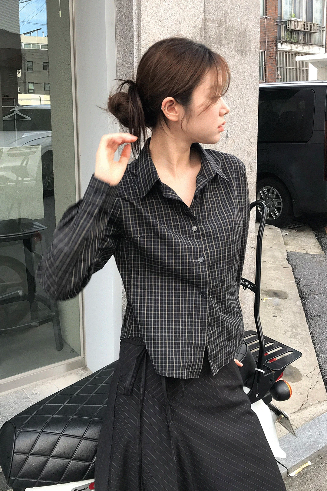 MINI CHECK CROP SHIRT