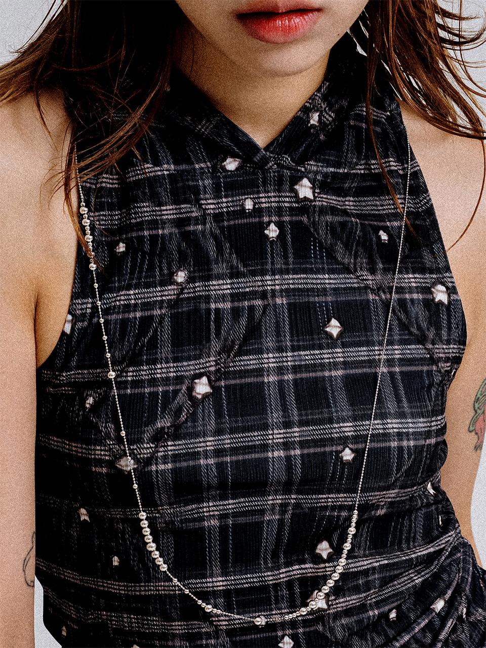 UR007 Irregular Ball Drop Long Necklace
