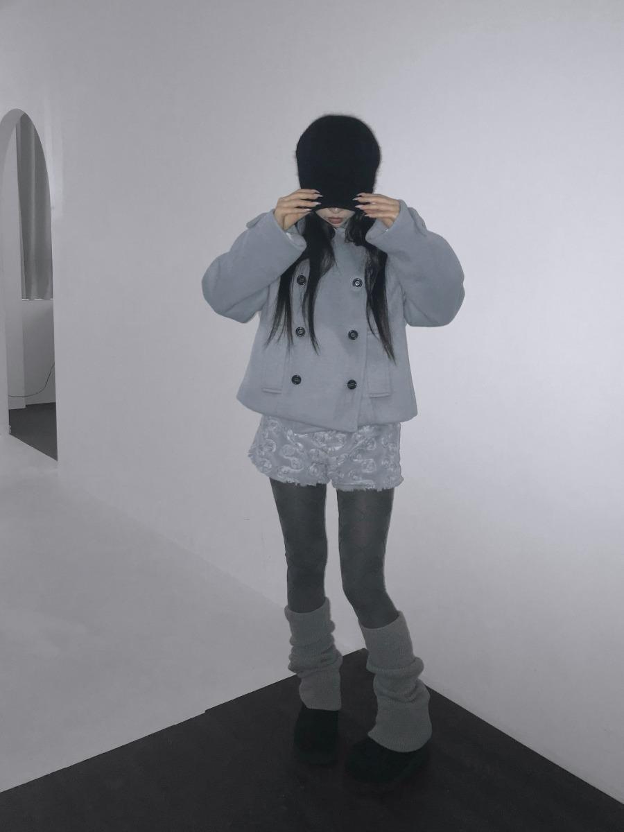 cloven wool double overcoat( 2color)