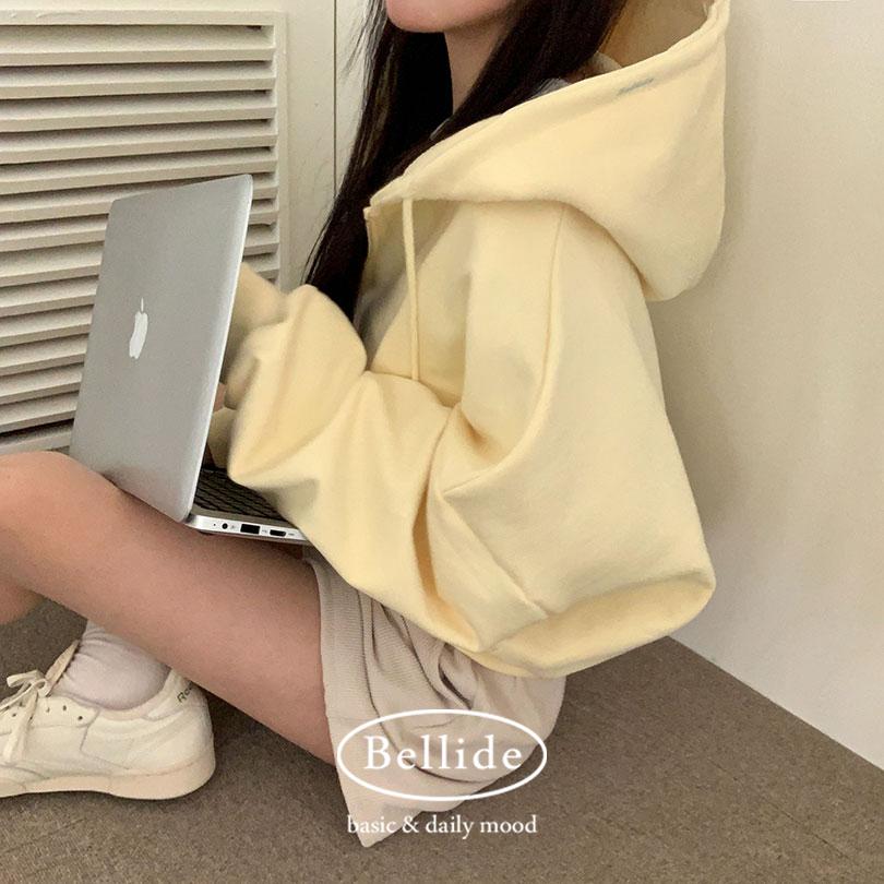 베이델리 [MADE/루즈핏]러버 자수 투웨이 후드집업