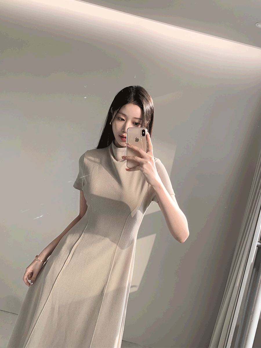 반목 플레어 원피스