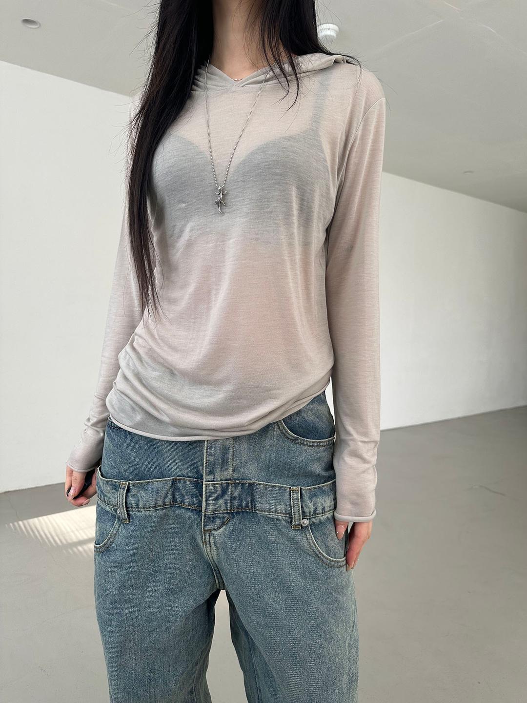 이너뮤트 tencel hoody top (3color)