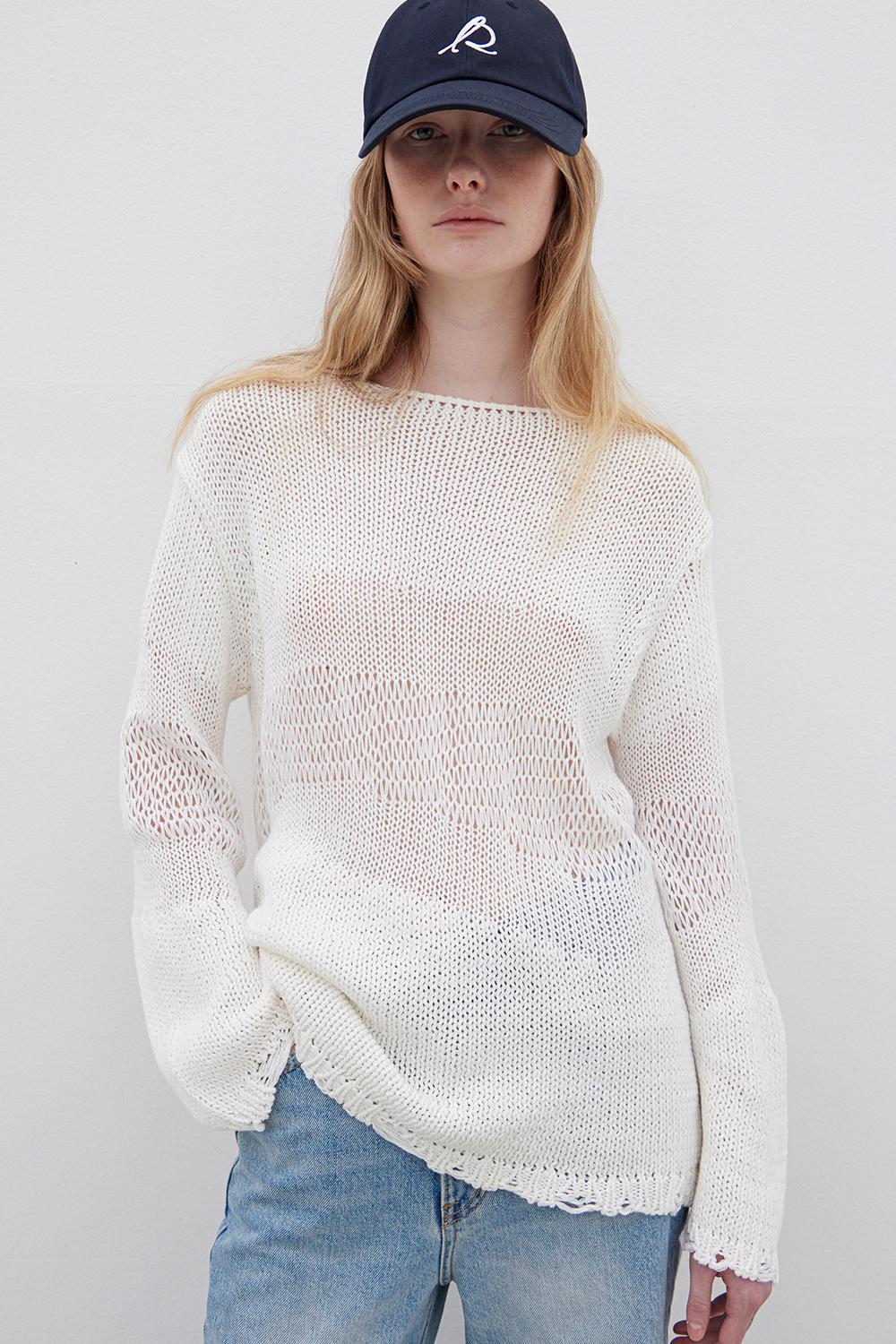 [Shipping 4/28] Multi-texture Net Knit  - Off White