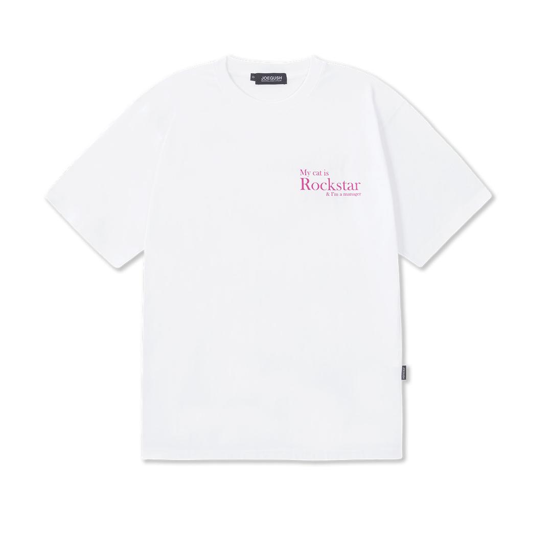 My cat is Rockstar (New Logo ver.) (White/Pink)- On-line Exclusive