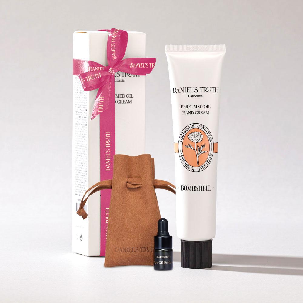 [선물포장] "베스트 향 밤쉘" 퍼퓸드 오일 핸드크림 75ml + (스모키2ml&메세지카드)