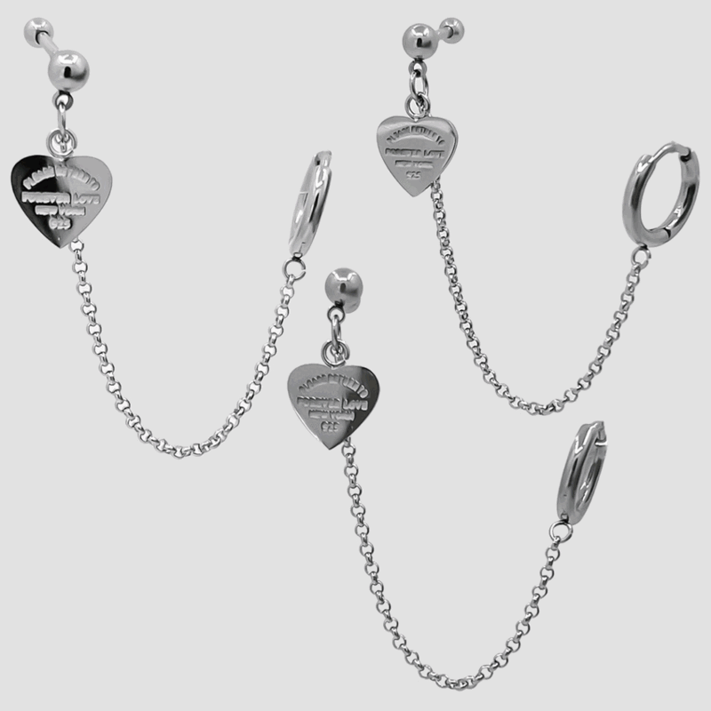 [써지컬]forever love투핀 피어싱/귀걸이