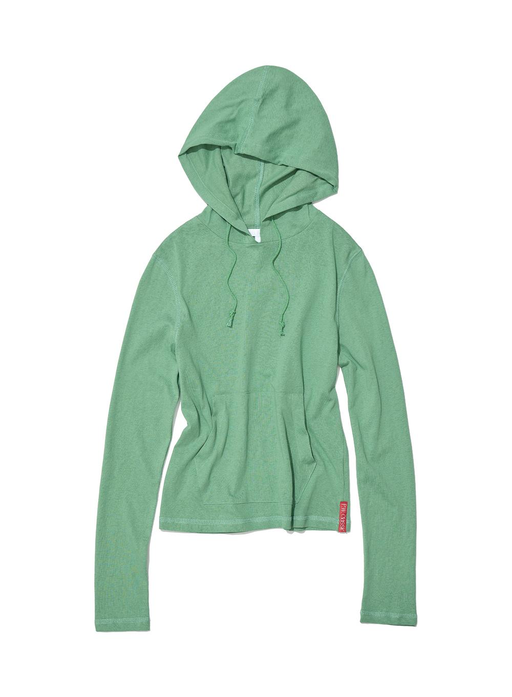 [WOMEN] PWC POCKET HOODIE LONG SLEEVE TEE_GREEN