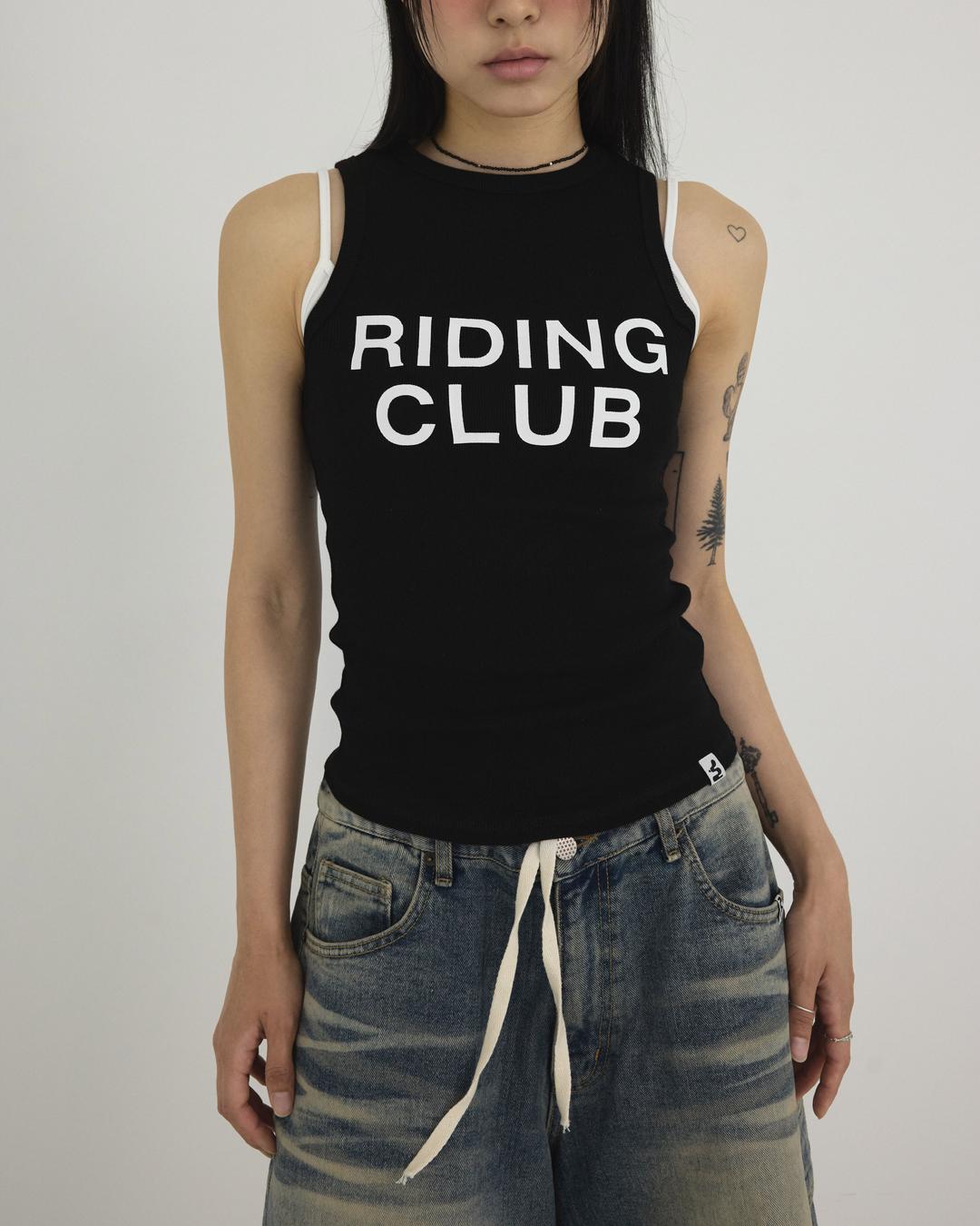 RIDING CLUB SLEEVELESS ( BLACK )