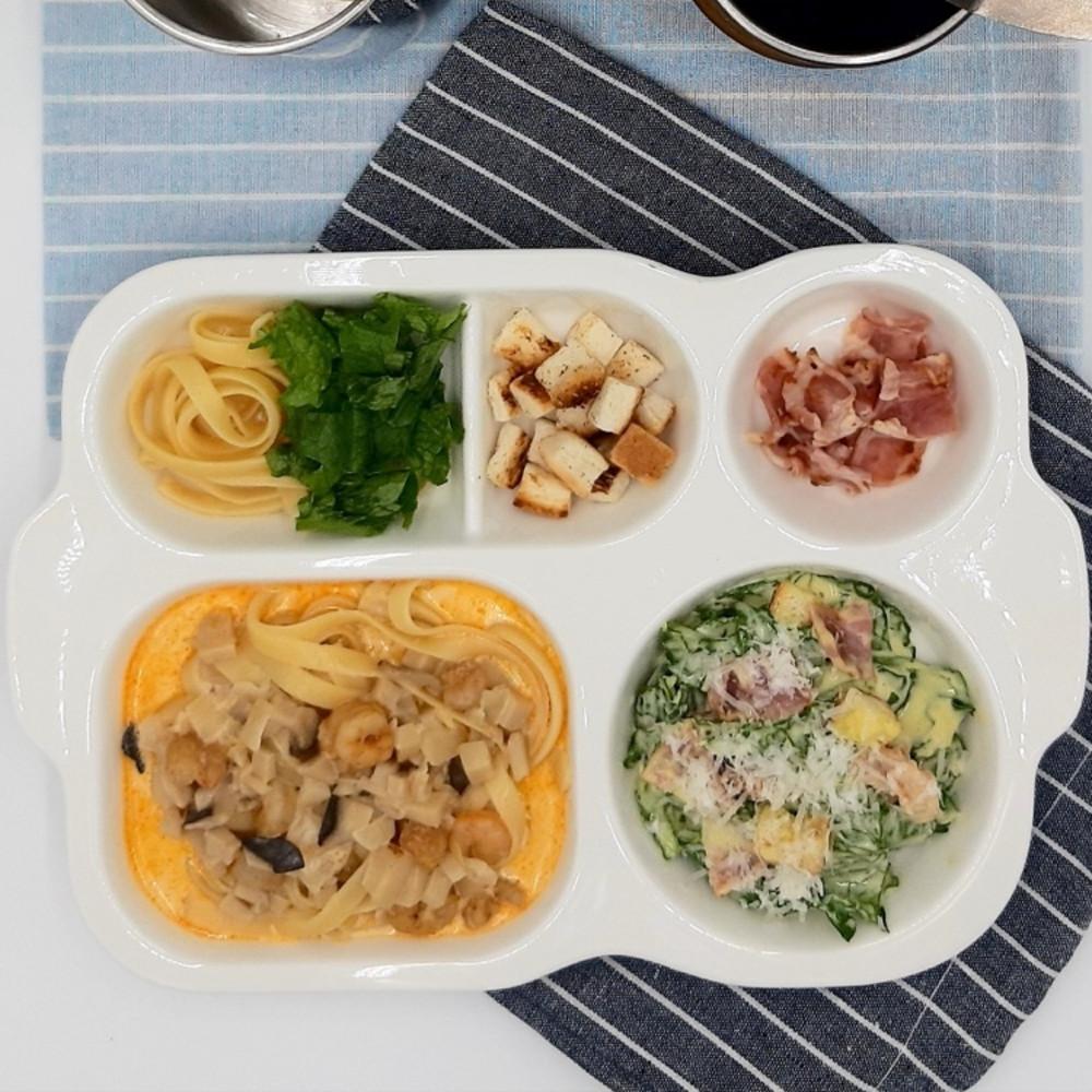 (국산) 지비엘 비씨치 도자기 식판 깊은 5구 어린이 성인 다이어트