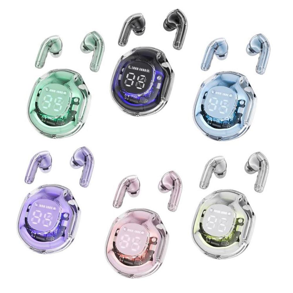 퓨처 크리스탈 투명 이어폰 무선 블루투스 TWS 이어셋 듀얼 노이즈캔슬링 퍼포먼스 버즈